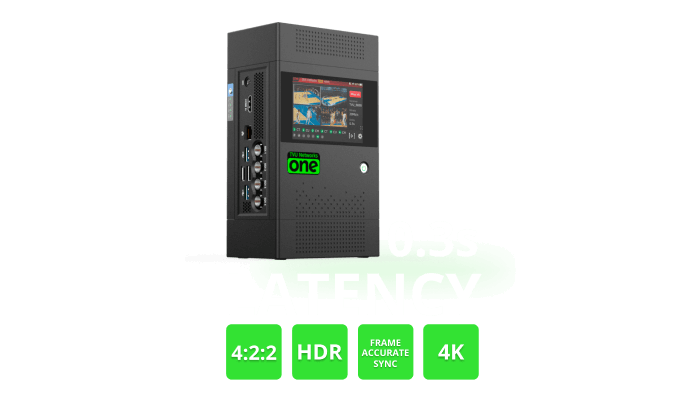TVU one IRL Backpack with a low latency at only 0.3 seconds